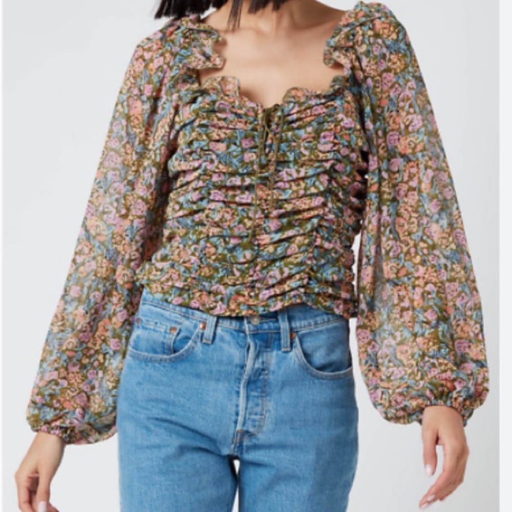Free People Multicolor Floral Blouse
Free People Mable printed floral balloon - Picture 5 of 5